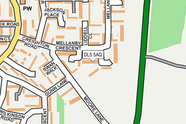 DL5 5AQ map - OS OpenMap – Local (Ordnance Survey) DL5 5AQ map - OS OpenMap – Local (Ordnance Survey)