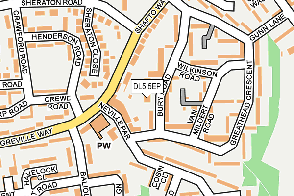 DL5 5EP map - OS OpenMap – Local (Ordnance Survey) DL5 5EP map - OS OpenMap – Local (Ordnance Survey)
