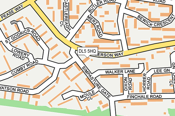DL5 5HQ map - OS OpenMap – Local (Ordnance Survey) DL5 5HQ map - OS OpenMap – Local (Ordnance Survey)