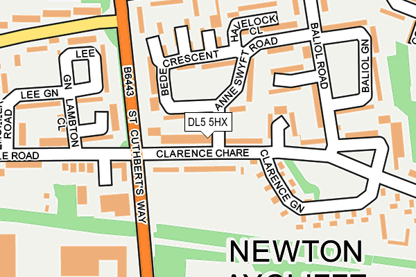 DL5 5HX map - OS OpenMap – Local (Ordnance Survey) DL5 5HX map - OS OpenMap – Local (Ordnance Survey)