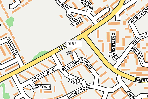 DL5 5JL map - OS OpenMap – Local (Ordnance Survey) DL5 5JL map - OS OpenMap – Local (Ordnance Survey)