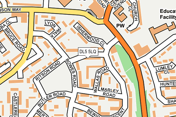 DL5 5LQ map - OS OpenMap – Local (Ordnance Survey) DL5 5LQ map - OS OpenMap – Local (Ordnance Survey)