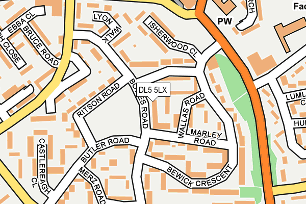 DL5 5LX map - OS OpenMap – Local (Ordnance Survey) DL5 5LX map - OS OpenMap – Local (Ordnance Survey)