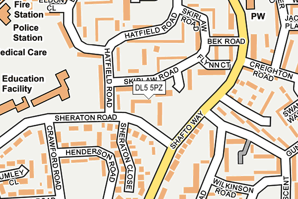 DL5 5PZ map - OS OpenMap – Local (Ordnance Survey) DL5 5PZ map - OS OpenMap – Local (Ordnance Survey)