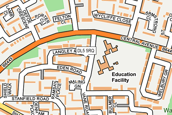 DL5 5RQ map - OS OpenMap – Local (Ordnance Survey) DL5 5RQ map - OS OpenMap – Local (Ordnance Survey)
