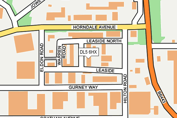 DL5 6HX map - OS OpenMap – Local (Ordnance Survey) DL5 6HX map - OS OpenMap – Local (Ordnance Survey)