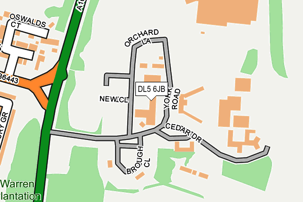 DL5 6JB map - OS OpenMap – Local (Ordnance Survey) DL5 6JB map - OS OpenMap – Local (Ordnance Survey)