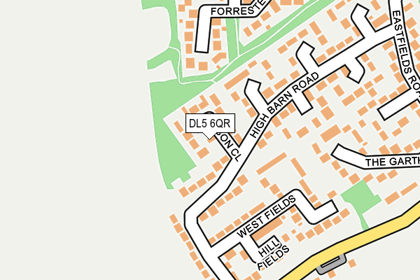 DL5 6QR map - OS OpenMap – Local (Ordnance Survey) DL5 6QR map - OS OpenMap – Local (Ordnance Survey)