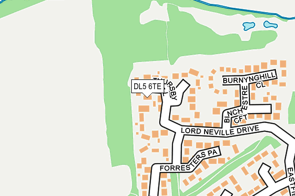 DL5 6TE map - OS OpenMap – Local (Ordnance Survey) DL5 6TE map - OS OpenMap – Local (Ordnance Survey)