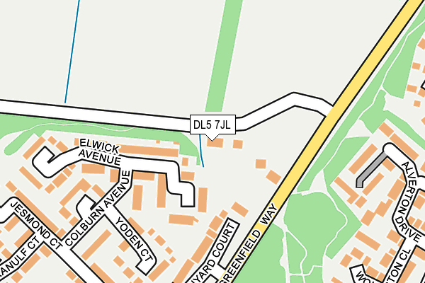 DL5 7JL map - OS OpenMap – Local (Ordnance Survey) DL5 7JL map - OS OpenMap – Local (Ordnance Survey)