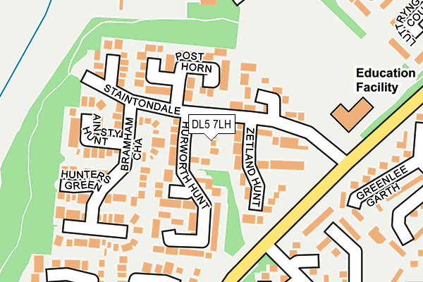 DL5 7LH map - OS OpenMap – Local (Ordnance Survey) DL5 7LH map - OS OpenMap – Local (Ordnance Survey)