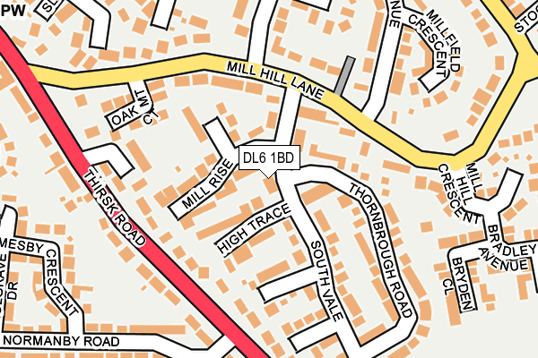 DL6 1BD map - OS OpenMap – Local (Ordnance Survey) DL6 1BD map - OS OpenMap – Local (Ordnance Survey)