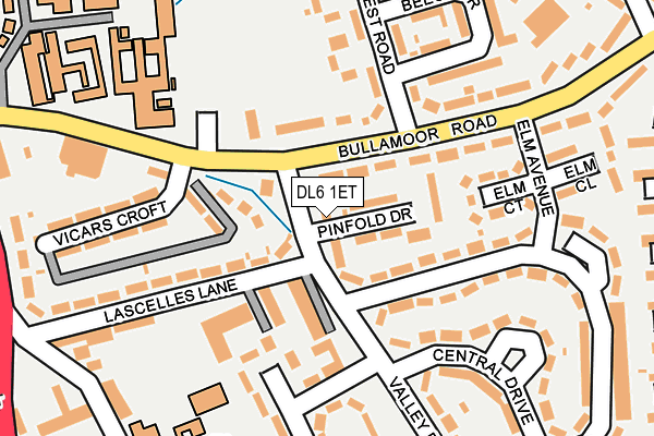 DL6 1ET map - OS OpenMap – Local (Ordnance Survey) DL6 1ET map - OS OpenMap – Local (Ordnance Survey)