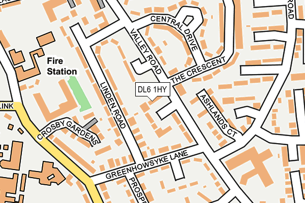 DL6 1HY map - OS OpenMap – Local (Ordnance Survey) DL6 1HY map - OS OpenMap – Local (Ordnance Survey)