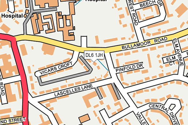 DL6 1JH map - OS OpenMap – Local (Ordnance Survey) DL6 1JH map - OS OpenMap – Local (Ordnance Survey)