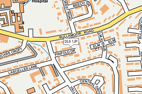 DL6 1JP map - OS OpenMap – Local (Ordnance Survey) DL6 1JP map - OS OpenMap – Local (Ordnance Survey)