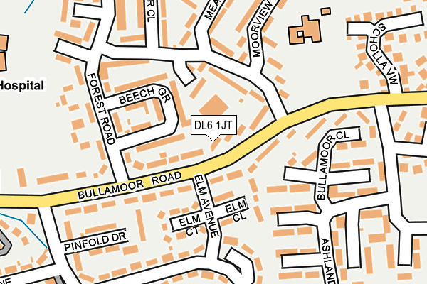 DL6 1JT map - OS OpenMap – Local (Ordnance Survey) DL6 1JT map - OS OpenMap – Local (Ordnance Survey)