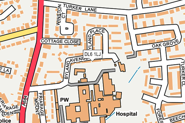 DL6 1LJ map - OS OpenMap – Local (Ordnance Survey) DL6 1LJ map - OS OpenMap – Local (Ordnance Survey)
