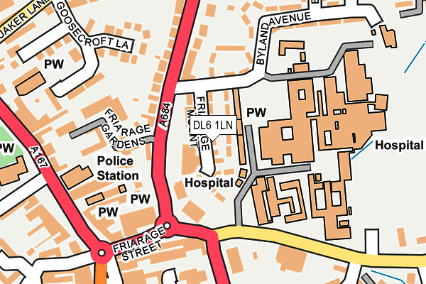DL6 1LN map - OS OpenMap – Local (Ordnance Survey) DL6 1LN map - OS OpenMap – Local (Ordnance Survey)