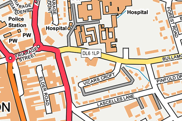 DL6 1LP map - OS OpenMap – Local (Ordnance Survey) DL6 1LP map - OS OpenMap – Local (Ordnance Survey)