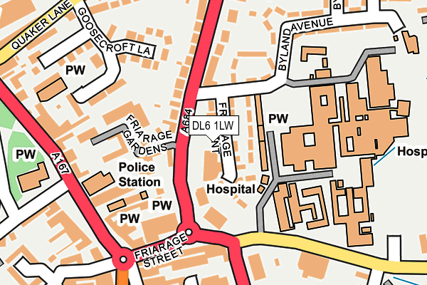 DL6 1LW map - OS OpenMap – Local (Ordnance Survey) DL6 1LW map - OS OpenMap – Local (Ordnance Survey)
