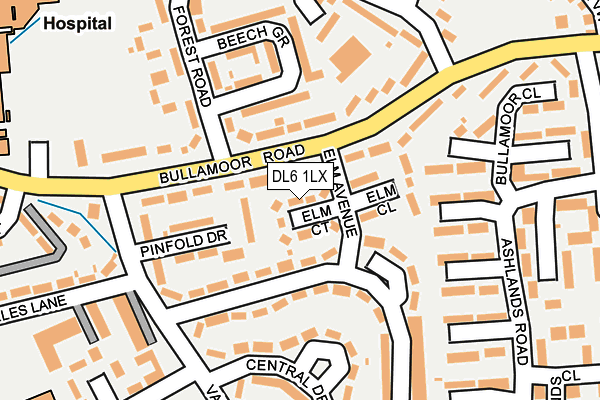 DL6 1LX map - OS OpenMap – Local (Ordnance Survey) DL6 1LX map - OS OpenMap – Local (Ordnance Survey)