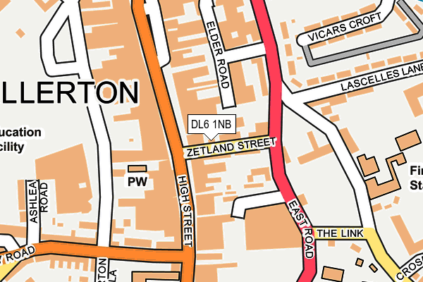 DL6 1NB map - OS OpenMap – Local (Ordnance Survey) DL6 1NB map - OS OpenMap – Local (Ordnance Survey)