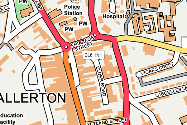 DL6 1NH map - OS OpenMap – Local (Ordnance Survey) DL6 1NH map - OS OpenMap – Local (Ordnance Survey)