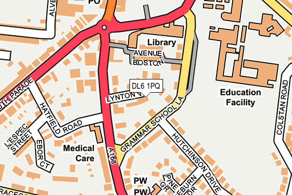 DL6 1PQ map - OS OpenMap – Local (Ordnance Survey) DL6 1PQ map - OS OpenMap – Local (Ordnance Survey)