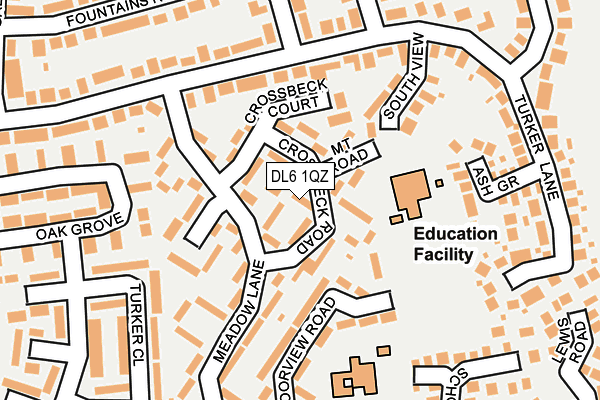 DL6 1QZ map - OS OpenMap – Local (Ordnance Survey) DL6 1QZ map - OS OpenMap – Local (Ordnance Survey)