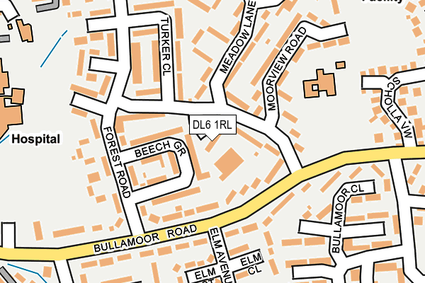 DL6 1RL map - OS OpenMap – Local (Ordnance Survey) DL6 1RL map - OS OpenMap – Local (Ordnance Survey)