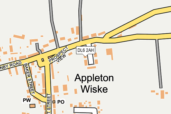 DL6 2AH map - OS OpenMap – Local (Ordnance Survey) DL6 2AH map - OS OpenMap – Local (Ordnance Survey)
