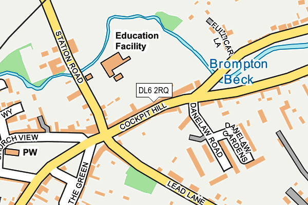 DL6 2RQ map - OS OpenMap – Local (Ordnance Survey) DL6 2RQ map - OS OpenMap – Local (Ordnance Survey)