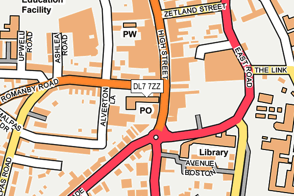 DL7 7ZZ map - OS OpenMap – Local (Ordnance Survey) DL7 7ZZ map - OS OpenMap – Local (Ordnance Survey)