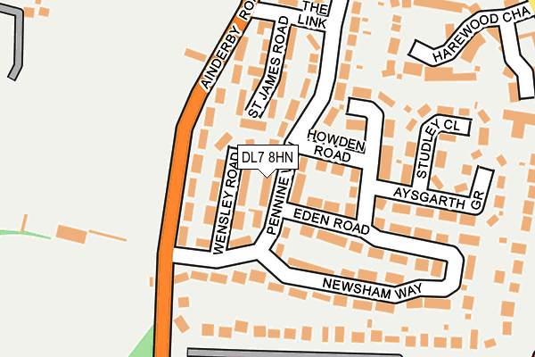 DL7 8HN map - OS OpenMap – Local (Ordnance Survey) DL7 8HN map - OS OpenMap – Local (Ordnance Survey)