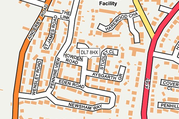 DL7 8HX map - OS OpenMap – Local (Ordnance Survey) DL7 8HX map - OS OpenMap – Local (Ordnance Survey)