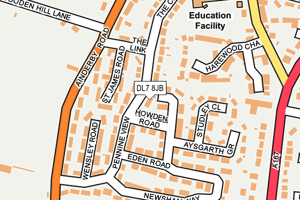 DL7 8JB map - OS OpenMap – Local (Ordnance Survey) DL7 8JB map - OS OpenMap – Local (Ordnance Survey)