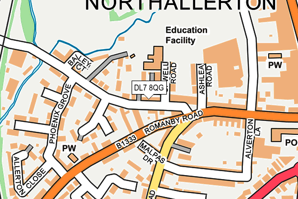 DL7 8QG map - OS OpenMap – Local (Ordnance Survey)