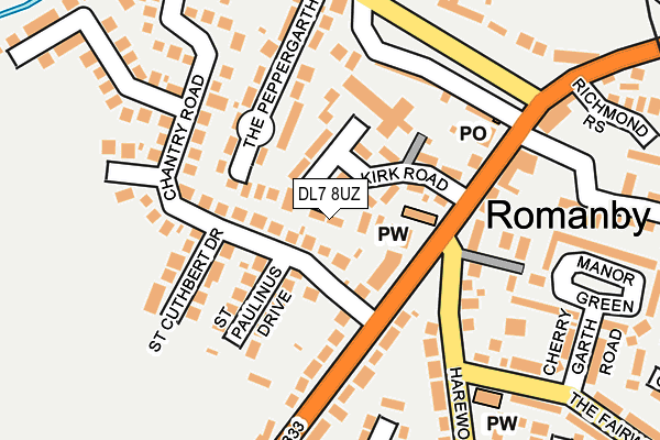 DL7 8UZ map - OS OpenMap – Local (Ordnance Survey) DL7 8UZ map - OS OpenMap – Local (Ordnance Survey)