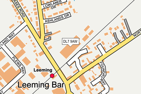 DL7 9AW map - OS OpenMap – Local (Ordnance Survey) DL7 9AW map - OS OpenMap – Local (Ordnance Survey)