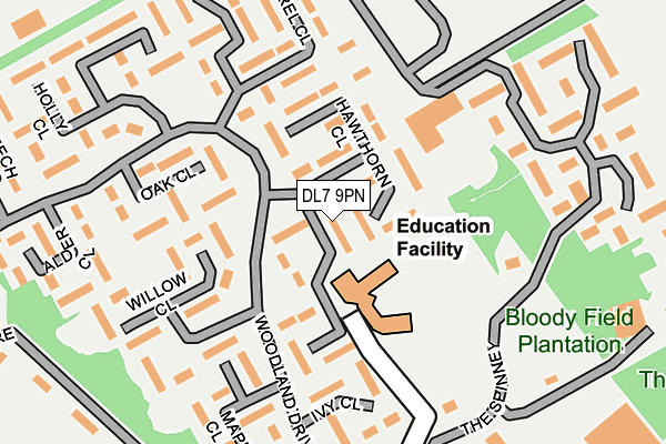 DL7 9PN map - OS OpenMap – Local (Ordnance Survey) DL7 9PN map - OS OpenMap – Local (Ordnance Survey)