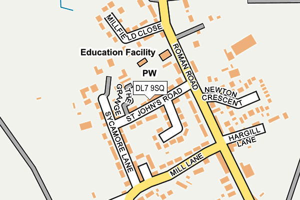 DL7 9SQ map - OS OpenMap – Local (Ordnance Survey) DL7 9SQ map - OS OpenMap – Local (Ordnance Survey)