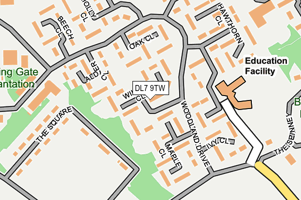 DL7 9TW map - OS OpenMap – Local (Ordnance Survey) DL7 9TW map - OS OpenMap – Local (Ordnance Survey)