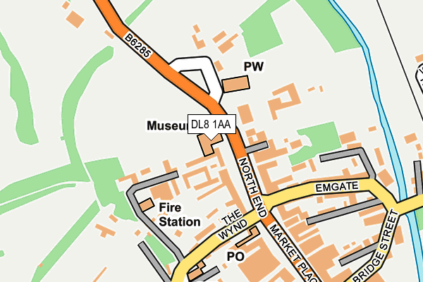 DL8 1AA map - OS OpenMap – Local (Ordnance Survey) DL8 1AA map - OS OpenMap – Local (Ordnance Survey)