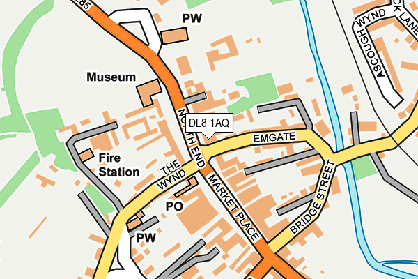 DL8 1AQ map - OS OpenMap – Local (Ordnance Survey) DL8 1AQ map - OS OpenMap – Local (Ordnance Survey)