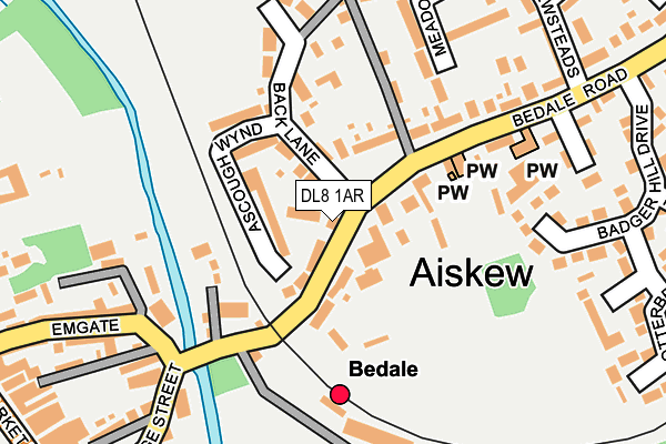 DL8 1AR map - OS OpenMap – Local (Ordnance Survey) DL8 1AR map - OS OpenMap – Local (Ordnance Survey)