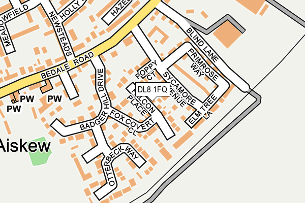 DL8 1FQ map - OS OpenMap – Local (Ordnance Survey) DL8 1FQ map - OS OpenMap – Local (Ordnance Survey)
