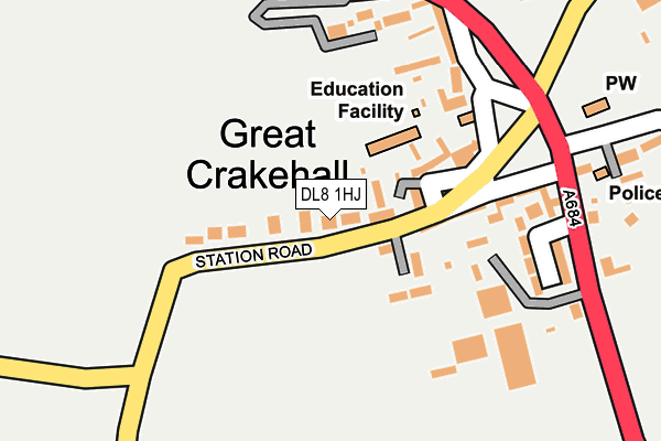 DL8 1HJ map - OS OpenMap – Local (Ordnance Survey) DL8 1HJ map - OS OpenMap – Local (Ordnance Survey)