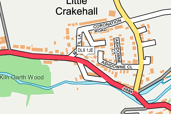 DL8 1JE map - OS OpenMap – Local (Ordnance Survey) DL8 1JE map - OS OpenMap – Local (Ordnance Survey)