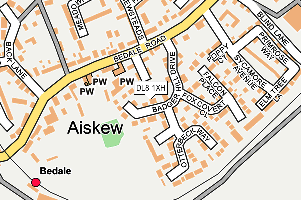 DL8 1XH map - OS OpenMap – Local (Ordnance Survey) DL8 1XH map - OS OpenMap – Local (Ordnance Survey)